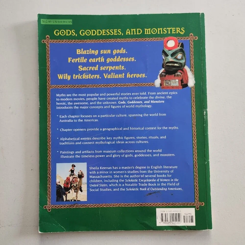 Gods, Goddesses, And Monsters Paperback Book Mythology Folklore Festivals Museum